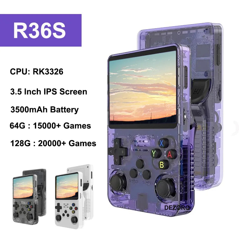 R36s Portatil Game Open Source Retro Handheld Game Console 3.5&