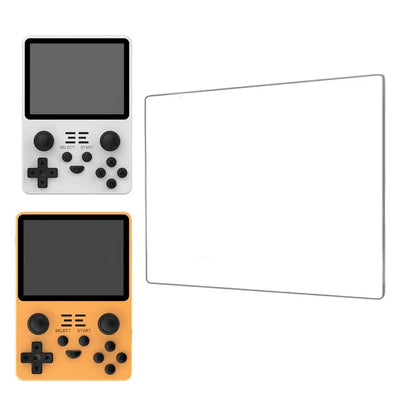 2PCS Tempered Glass Protector Crystal Film for R36S RGB20S Handheld Game Console 3.5 inch Retro Video Games Consoles