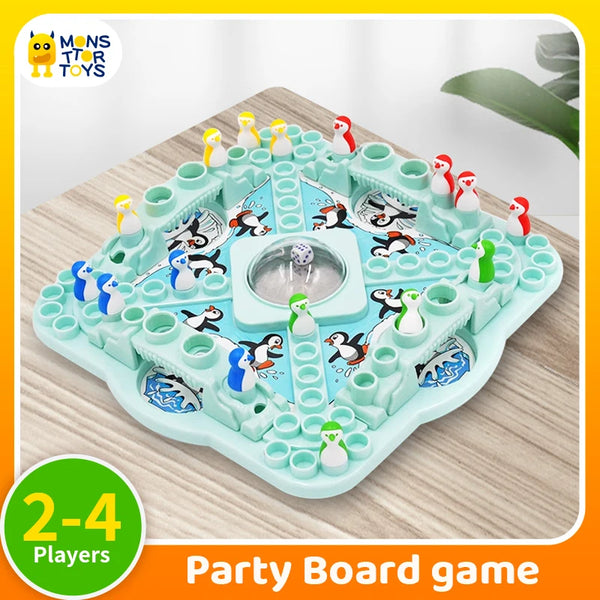 Children's Party Games Toy Penguin Jump Board Game 4 Players Interest Challenges Checker Family Parent-child Interaction for kid