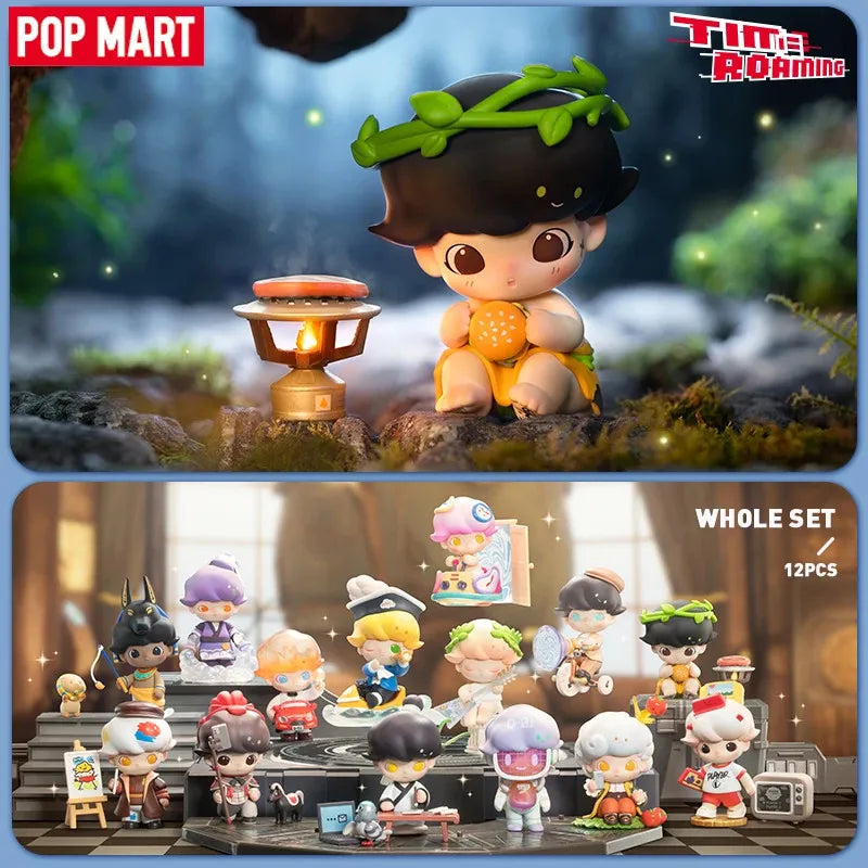 POP MART Dimoo Time Roaming Series Blind Box Toys Mystery Box Mistery Figure Caja Surprise Box Kawaii Toys Model Birthday Gift