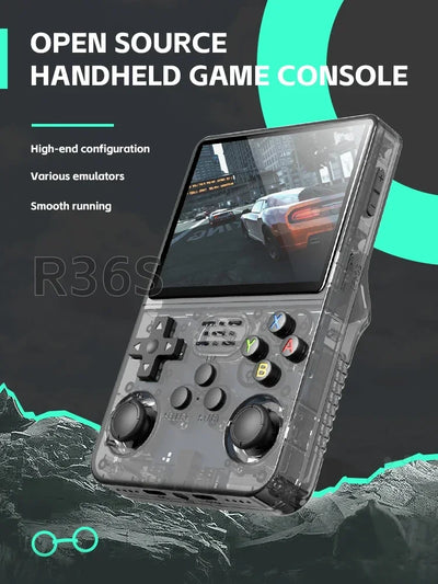 R36S Retro Handheld Game Consoles Portable IPS 3.5 Inch Open Source Double Card 3D Video Pocket Game Consoles Linux System Gift