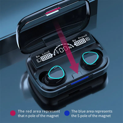 TWS Bluetooth M10 Wireless Earphone HiFi Music LED Digital Display Headphones 3500mAh Charging Box Sports Waterproof Earbuds