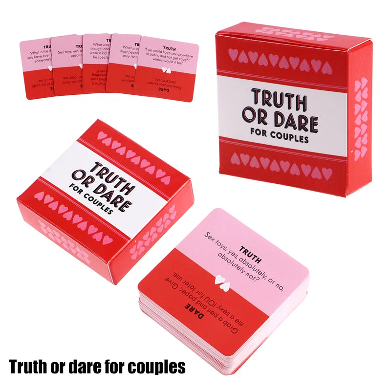 Truth or Dare for Couples 51 Questions Sexy Date Night Card Game for Naughty Adult Game Party