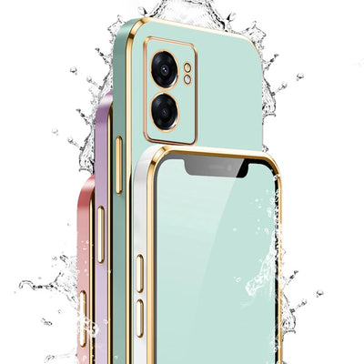 For OPPO Find X5 Lite Case Oppo Find X5 Lite Phone Case Reno7 5G Luxury Square Plating ShockProof Silicone CPH2371 Back Cover