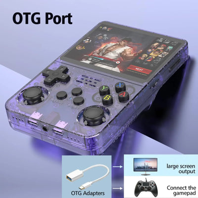 Portable Gaming Machine R36S 3.5 Inch IPS Screen Retro Handheld Video Game Console Linux System Mini Video Player 64G/128G Games