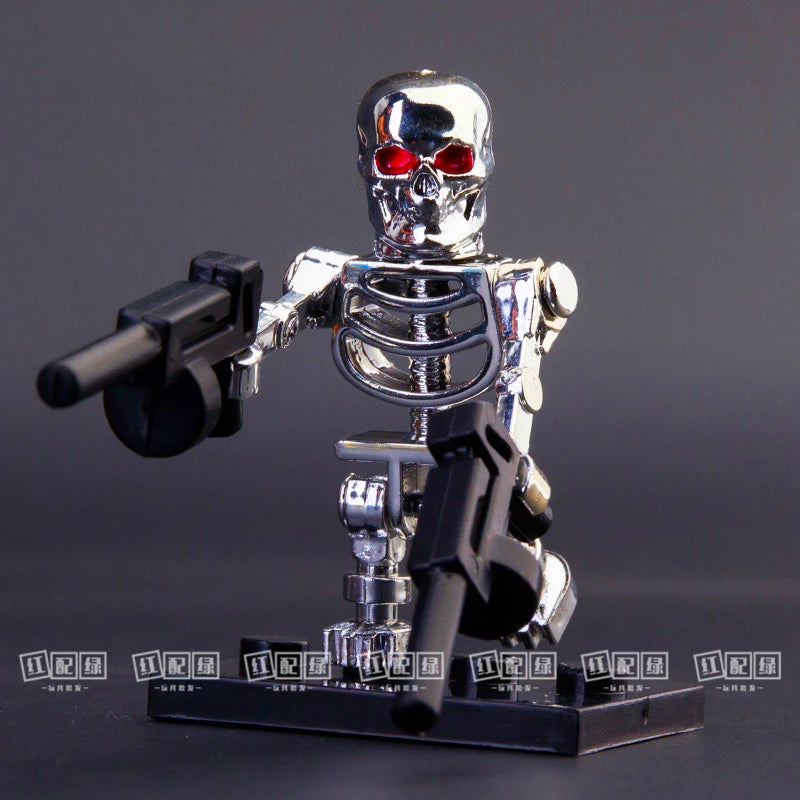 Movie Skull Terminator T800 Robot Building Blocks Mini Action Figure Toys