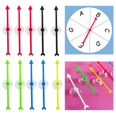 Craft Toys Game Spinner Plastic Arrow Spinners Suction Cup Board Arrow 5 Colors Toys for Party School Home Usingboard Spinner