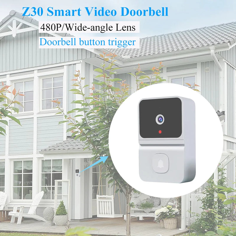 2.4GHZ WiFi Video Doorbell Camera with 2-Way Audio Cloud Storage Night Vision Wireless Smart Video Door bell Home Security