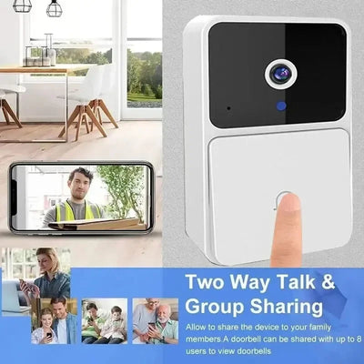 WiFi Video Doorbell Wireless HD Camera PIR Motion Detection IR Alarm Security Smart Home Door Bell WiFi Intercom