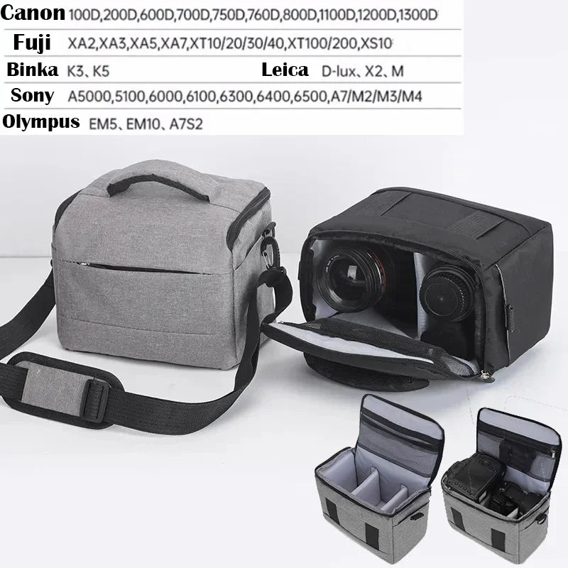 DSLR Bag Handbags Nylon Shoulder Bag Camera Case Portable Photographer for Sony Nikon Canon Panasonic Equipment Crossbody bag