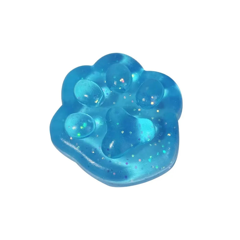 Kawaii Cat Paw Sticky Squeeze Toy Soft Realistic Jelly Glitter Cat&