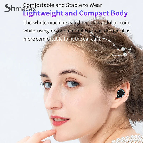 M10 TWS Bluetooth Headphones Travel Portable Mini Digital Display Earbuds Power Bank With Charging Box In-ear Wireless Headphone