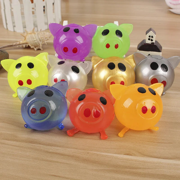 1Pcs Jello Pig Cute Anti Stress Fidget Splat Water Pig Ball Vent Toy Venting Sticky Pig Squishy Antistress Relief Funny Gift