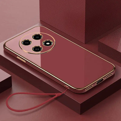 For Huawei nova 12i Case Huawei nova 12i Phone Case Huawei nova 12i Cover Luxury Square Plating Shockproof Back Cover