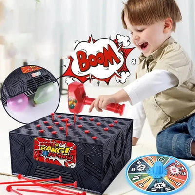 Fun Desktop Games Indoor Birthday Party Game Blast Box Bang Popping Balloon Explosion Versatile Toys board for children adults