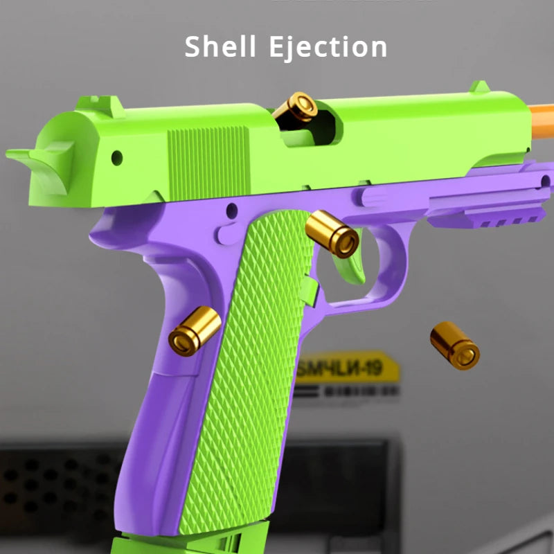 Shell Ejection Empty Hanging  2011 Pistol Decompression Radish Gun USP Continuous Soft Bullet Launcher Toy Gun