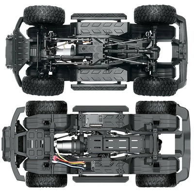 RC Crawler 1/10 Rc Car 4WD RTR HB R1001 with LED 2.4G Electric Remote Control Rock Buggy Off-road Vehicle Rc Cars for Adults