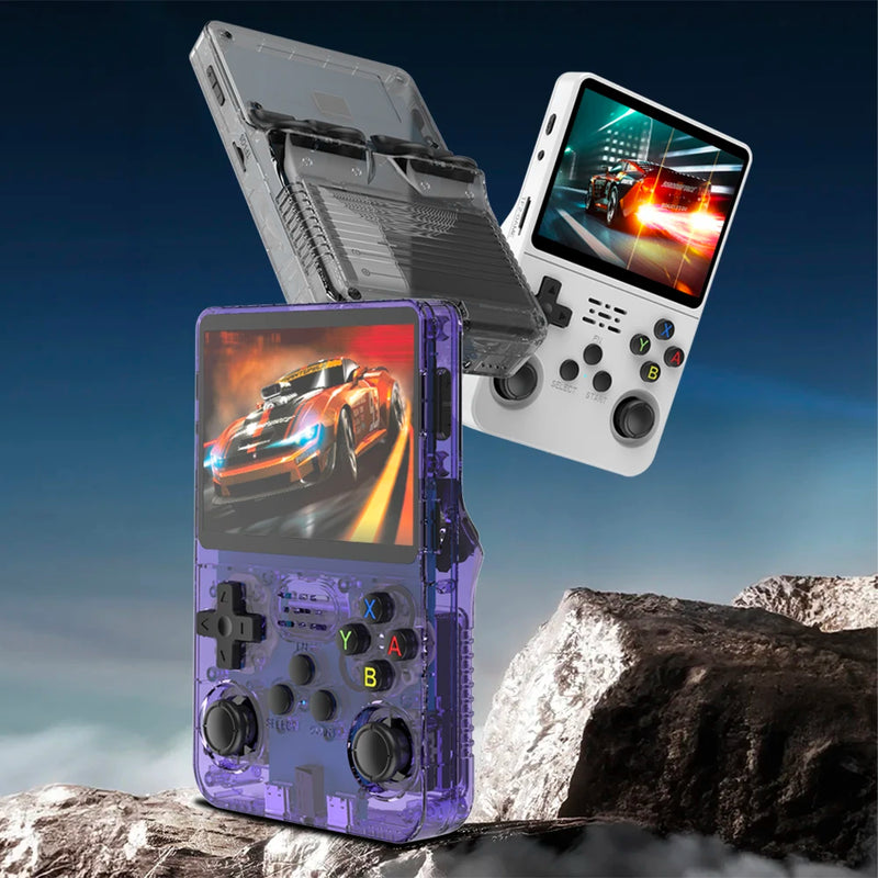 R36S Handheld Game Console 64GB TF Card 10000+ Games 3.5" IPS Screen Linux System R36s Case Portable Pocket Retro Video Player