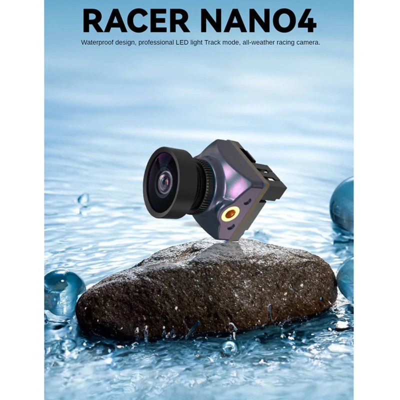 For Runcam Racer Nano 4 FPV Camera 1200TVL Waterproof LED Lighting Track Mode Drone Camera For Racing Drone Quadcopter