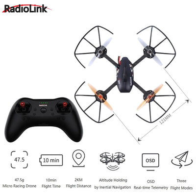 Radiolink F121 121mm 2.4GHz Outdoor/Indoor RTF FPV Racing Drone T8S Controller R8SM Receiver 5.8G Image Transmission For RC Toy