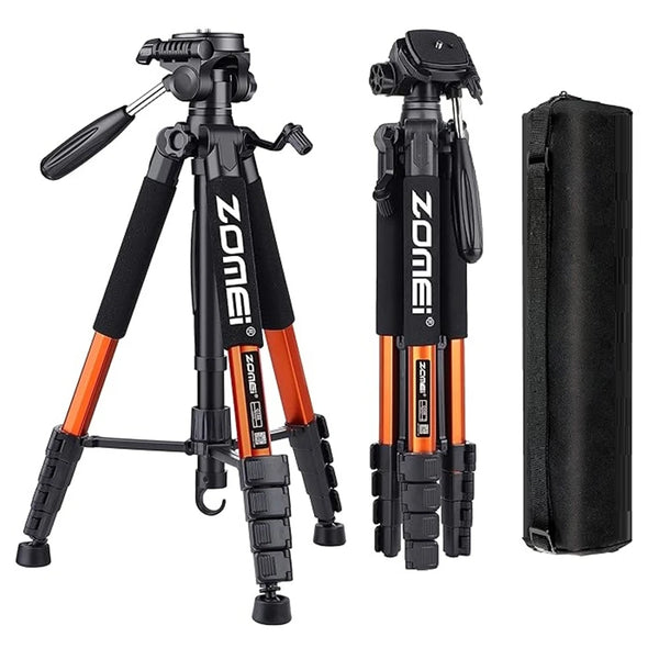 187cm/73.6in Lightweight Aluminum Zomei Tripod for Video, 360°Rotatable Professional Camera Tripod for Mobile Nikon Canon DSLR