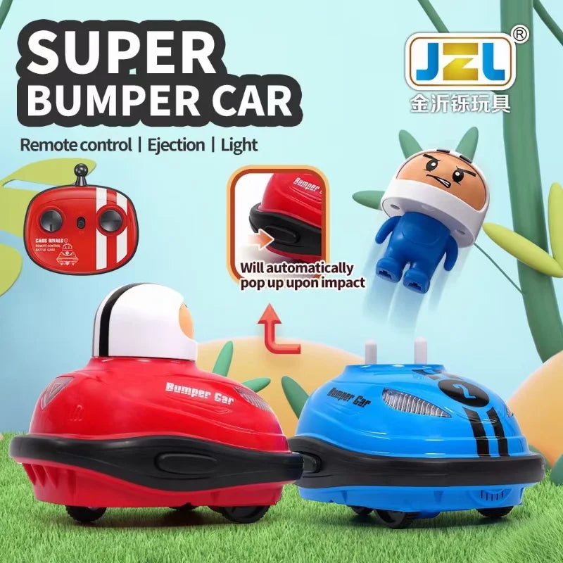 RC Toy 2.4G Super Battle Bumper Car Pop-up Doll Crash Bounce Ejection Light Children&