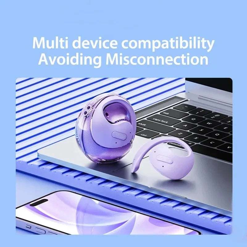 Wireless Bluetooth Headphones Ear Hook Sports Style Compatible Noise Reduction 5.3 Stereo Gaming Headset Earphones