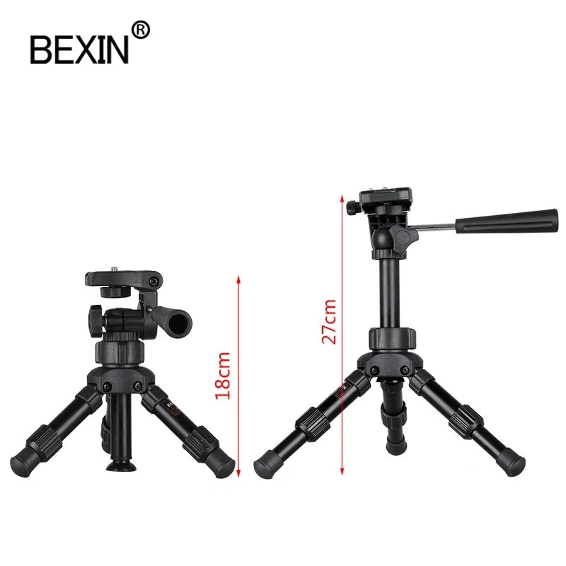 BEXIN Lightweight Tabletop Camera Tripod Phone Stand Holder Portable Desktop Compact Pocket Mini Tripod for Phone Dslr Camera