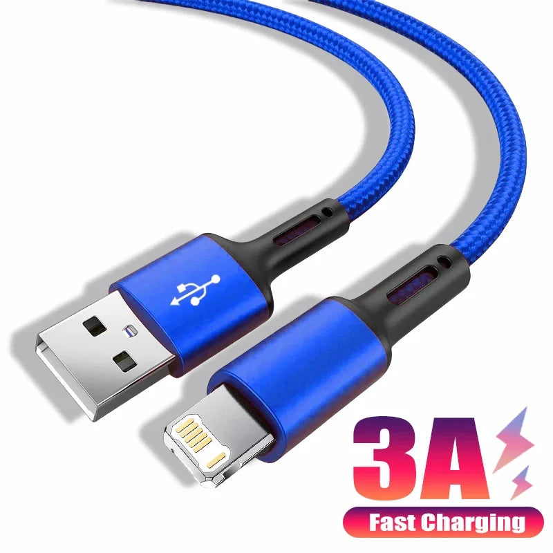 USB Cable For iPhone 14 13 12 11 Pro X XS Max 6 7 8 Plus SE Apple iPad Fast Charge Cord Origin Mobile Phone Charger Data Wire 3m