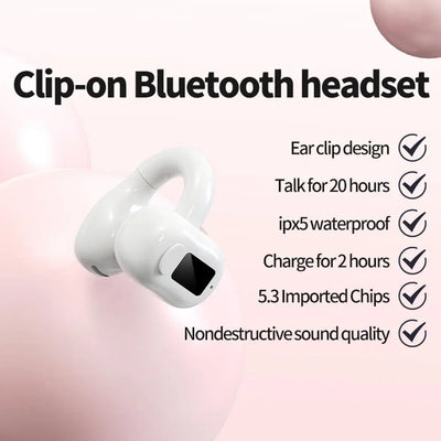 M10 Tws Wireless Noise Cancelling Bluetooth-compatible Headphones Led Digital Display Ear Clip-on Sports Business Earphones