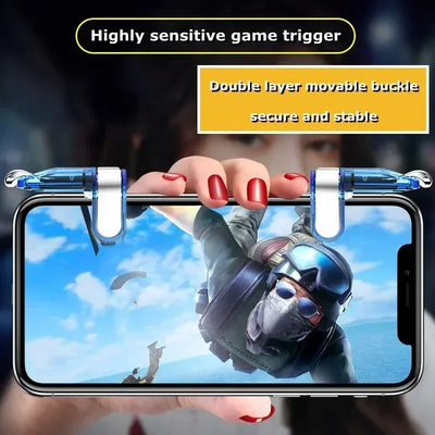 2pcs Mobile Phone PUBG Game Trigger Controller M7 for IPhone IOS Android L1R1 Aim Shooting ABS Alloy Key Button Gamepad Joystick