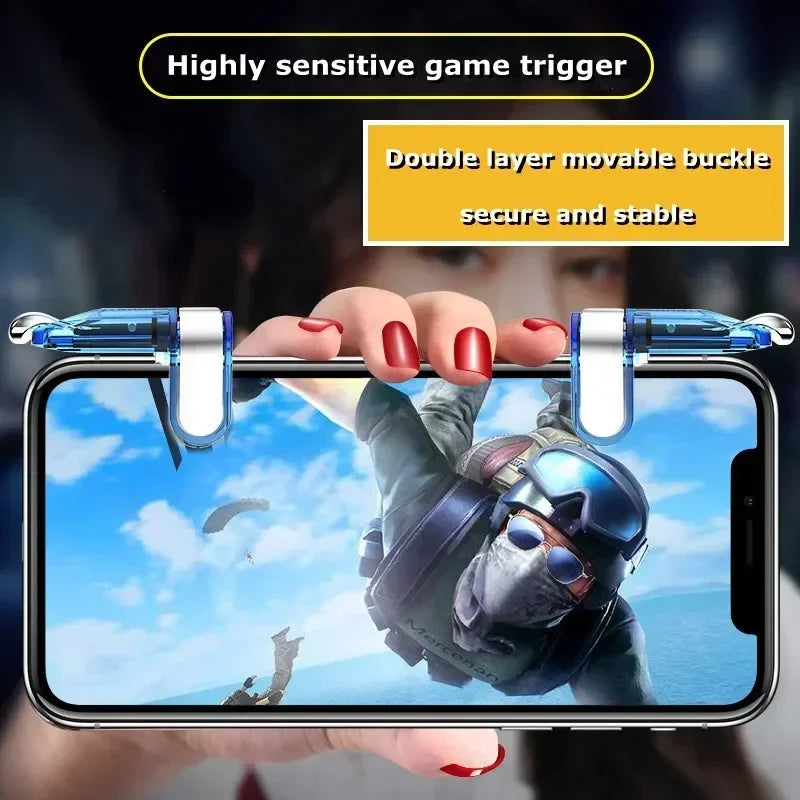 2pcs Mobile Phone PUBG Game Trigger Controller M7 for IPhone IOS Android L1R1 Aim Shooting ABS Alloy Key Button Gamepad Joystick