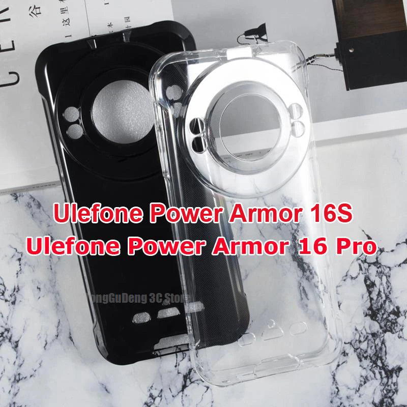 Ultra-thin Clear Phone Case For Ulefone Power Armor 16S Case Silicone Soft TPU Cover For Ulefone Power Armor 16 Pro Bumper 5.93"