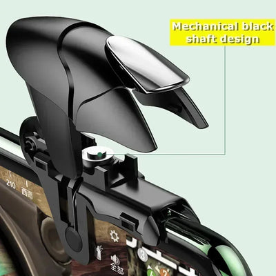 2pcs ABS Black Shark Mobile Phone Game Trigger for PUBG Aim Shooting L1R1 Key Button Gamepad Joystick Controller for IOS Android