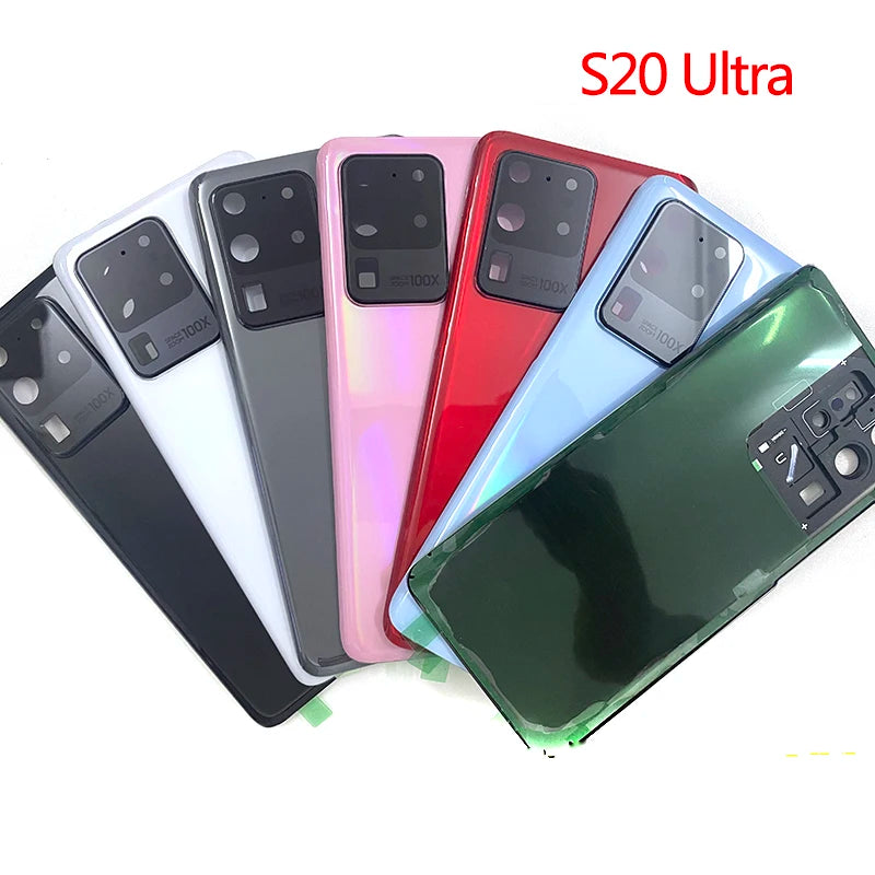 For Samsung Galaxy S20 Ultra S20U G988 S20 G980 S20 Plus S20+ G985 Housing Glass Cover Battery Back Cover Rear Cover Camera lens