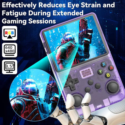 R36s Portatil Game Open Source Retro Handheld Game Console 3.5'' IPS Screen Portable Video Game Consola Linux System 64G 128G