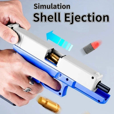 G17 Soft Bullet Toy Gun Shell Ejection Foam Darts Blaster Pistol Desert Eagle Airsoft Gun With Silencer For Kid Adult