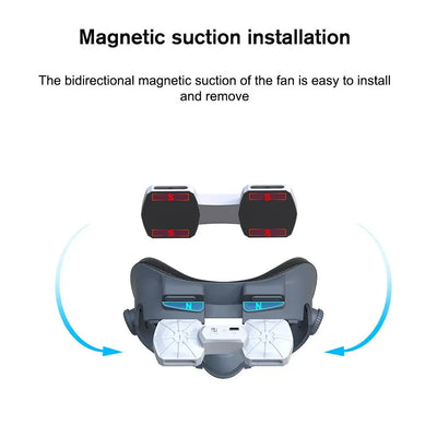 For Meta Quest 3 Cooling Cycle Replacement Mask Built 500mAh Battery Head Strap for Meta Quest 3 Power Lasting Head Strap