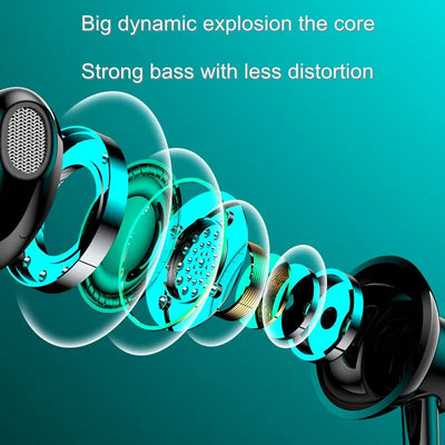 Sports Neckband Headphones Bluetooth Earphones Gaming LED Battery Display Wireless Mic Stereo HIFI TWS Headset Support TF Cards