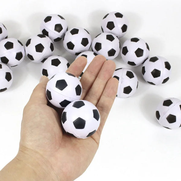 3/6/10pcs Outdoor Sports 4CM White Kids Mini Football Ball Baby Kids Toy Sponge PU Jumping Ball Stress Ball Party Game Boy Toys