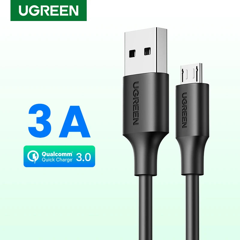 UGREEN Micro USB Cable 3A Fast Charging USB Charger Cable Mobile Phone Charging Cable for Xiamo Huawei HTC Android USB Wire