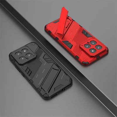 Shockproof Armor Phone Cases For Xiaomi 14 Case Xiaomi 14 Pro Cover Car Magnetic Holder Kickstand Protector Coque Xiaomi 14 Pro