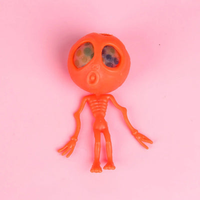 Creative Novelty Skeleton Alien Kids Halloween Gift Spoof Squeeze Sensory Stress Relief Toy Stress Ball Left Restless Boy Toy