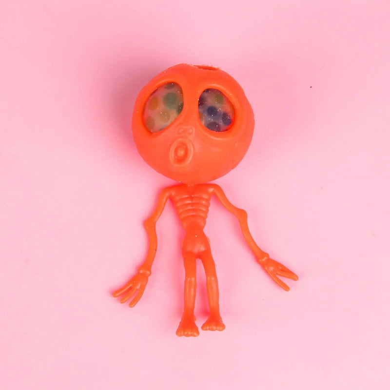 Creative Novelty Skeleton Alien Kids Halloween Gift Spoof Squeeze Sensory Stress Relief Toy Stress Ball Left Restless Boy Toy