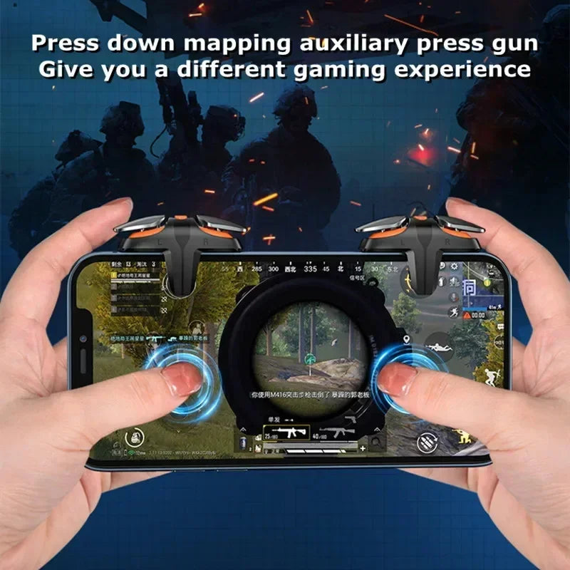 JS68 Mobile Phone Gaming Accessories for PUBG Game Controller Joystick L1 R1 Fire Shooting Key Button Trigger for IPhone Android