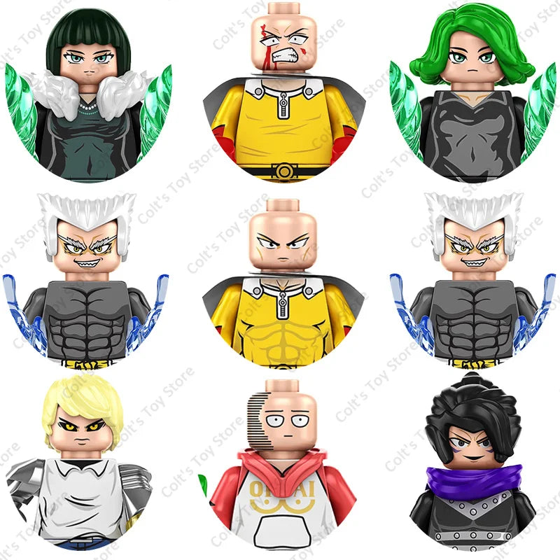 ONE PUNCH-MAN Anime Mini Action Figures Saitama Hot Anime Building Blocks Genos Classic Cartoon Model Bricks Kids For Gifts Toys