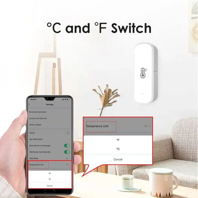 Tuya Smart WIFI Temperature Humidity Sensor  APP Remote Monitor For Smart Home Smart Life Works With Alexa Google Assistant