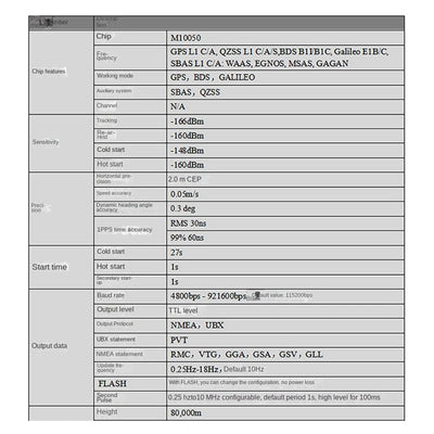 For Beitian BE-182 GPS Module M10050 GPS BDS GALILEO For Long Range FPV Racing Drone Airplane F4 F7 Flight Control