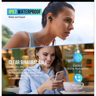 NEW M10 TWS Wireless Headphones Earphones 2500mAh Charging Box Bluetooth-compatible Stereo Waterproof Headsets With Microphone