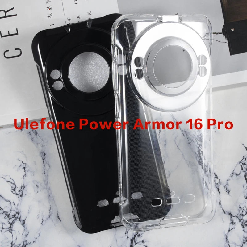 Ultra-thin Clear Phone Case For Ulefone Power Armor 16S Case Silicone Soft TPU Cover For Ulefone Power Armor 16 Pro Bumper 5.93"